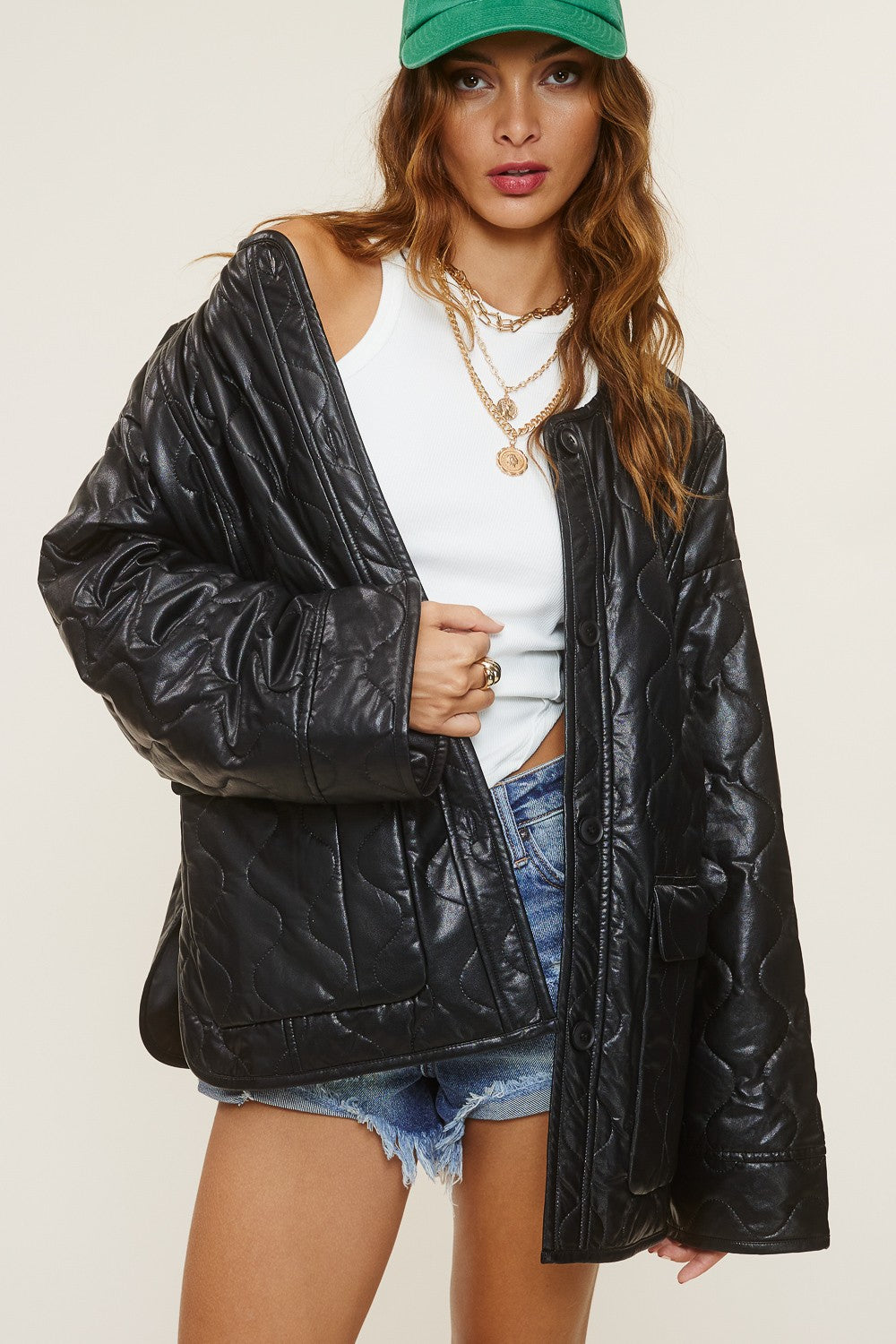 Jude Leather Puffer Jacket