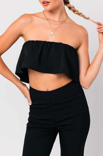 Flowy Cropped Tube Top