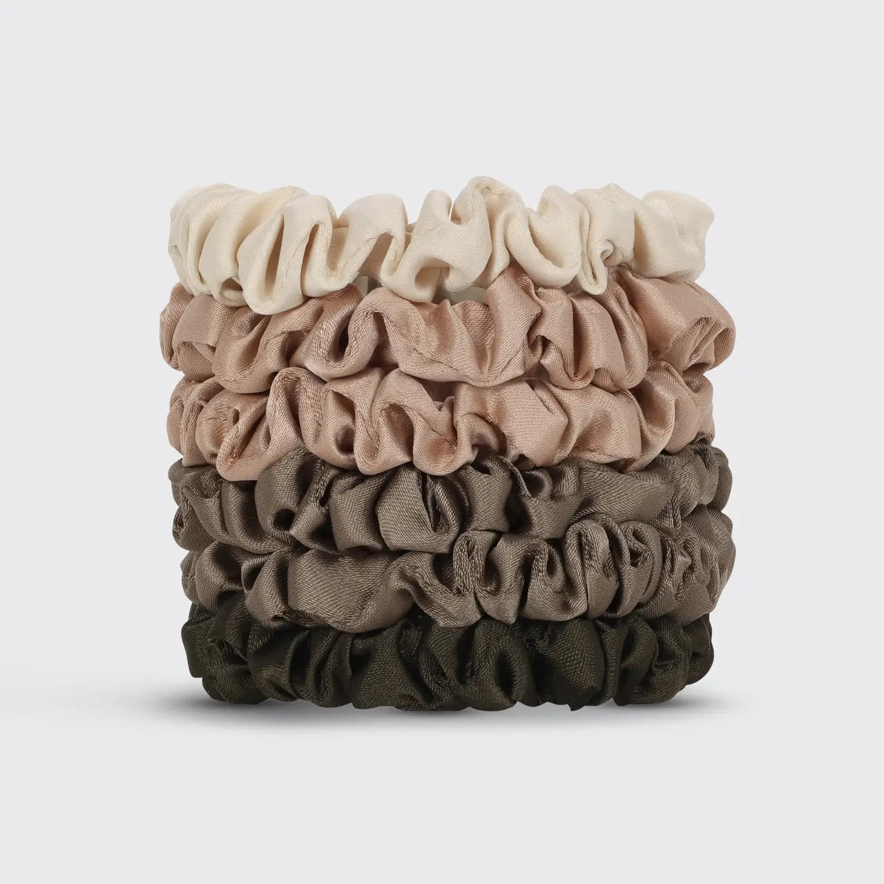 KITSCH - Ultra Petite Satin Scrunchies - Eucalyptus