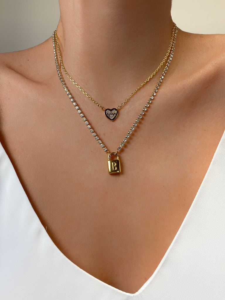 18K Gold Padlock Necklace Lock Initial Pendant Necklace filled Initial  Necklace gift for Her Bridesmaid Gift Christmas Gift - Etsy | Padlock  necklace, Necklace, Initial pendant necklace