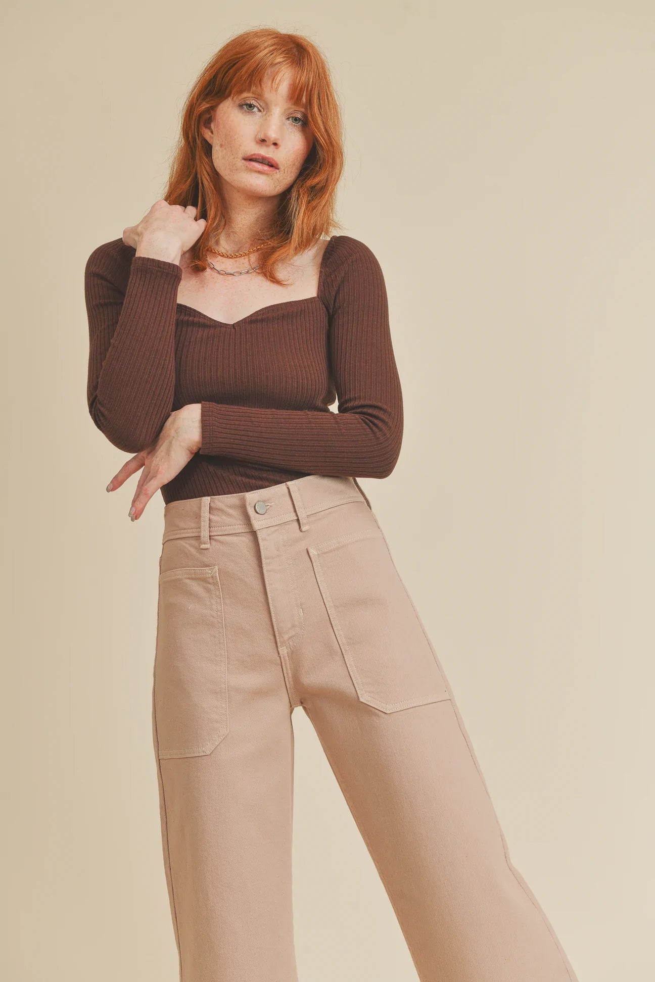 Nautical Wide-Leg Pants