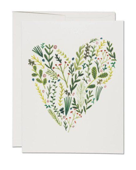 Red Cap Cards - Floral Heart