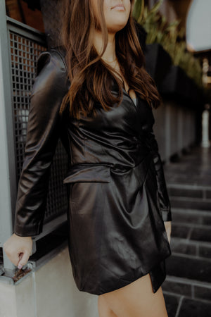 Kendall Vegan Leather Mini Dress