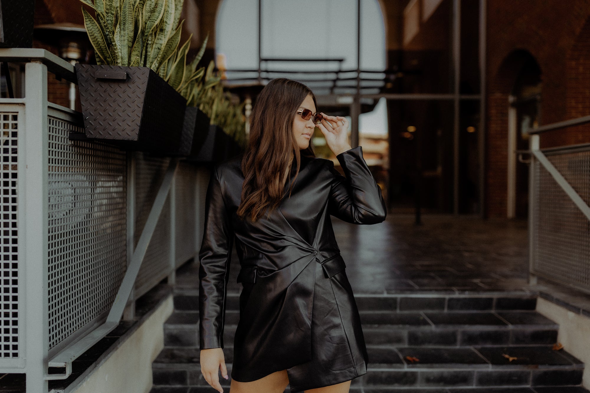 Kendall Vegan Leather Mini Dress