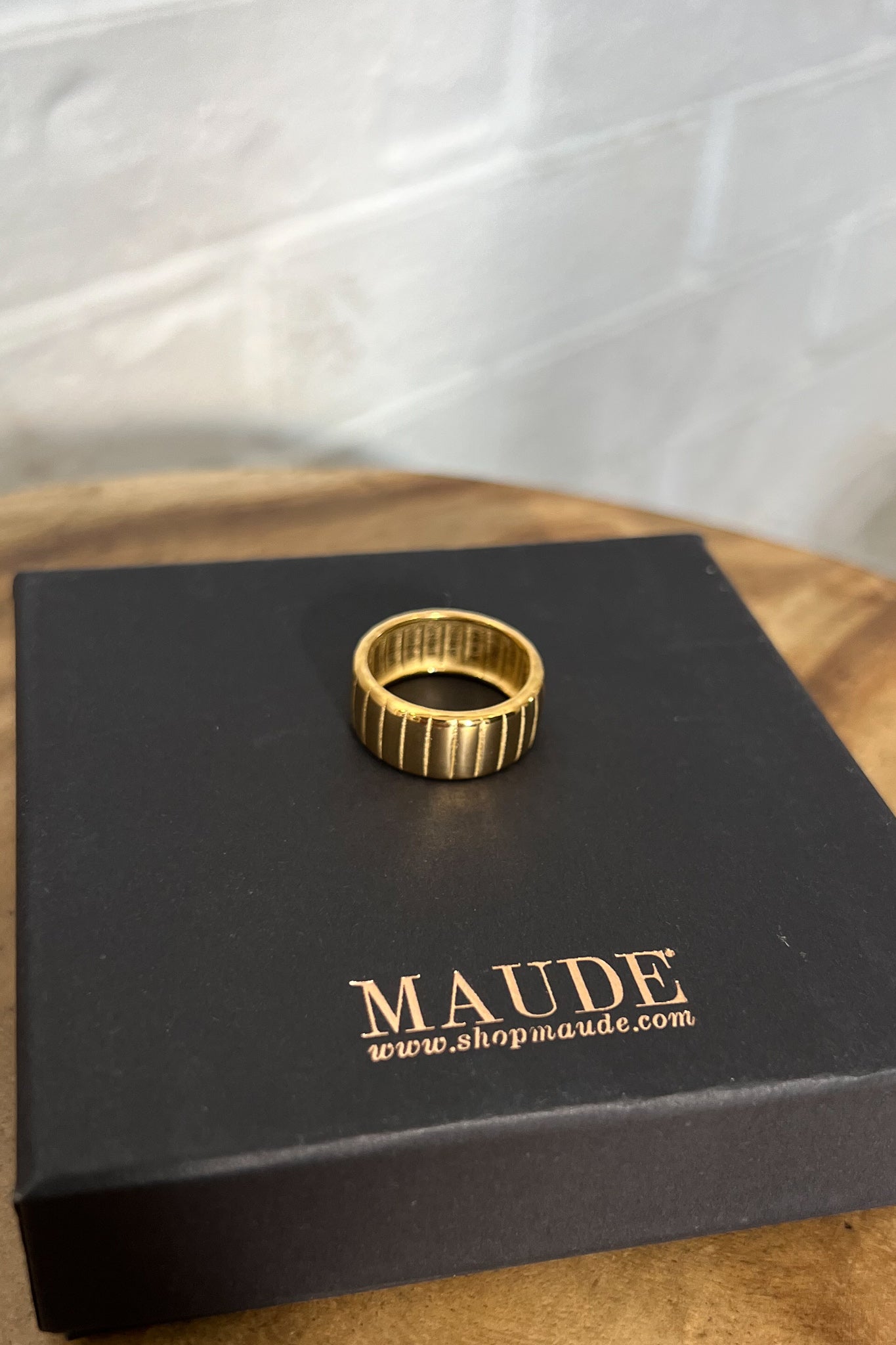 18K Sadie Textured Ring