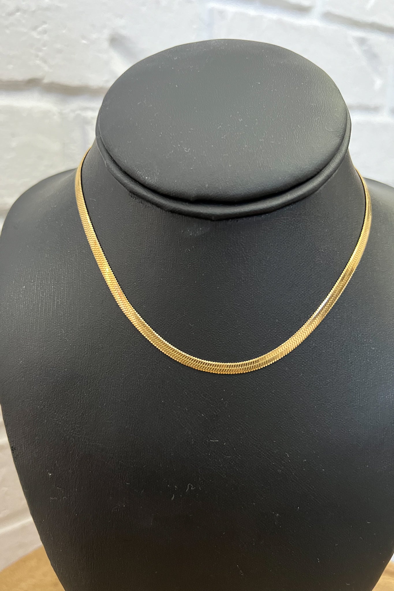 18K Katherine Herringbone Gold Necklace