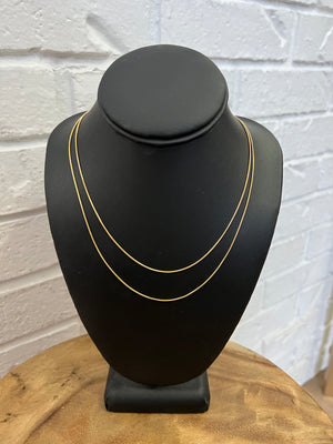 18K Avery Double Strand Gold Necklace