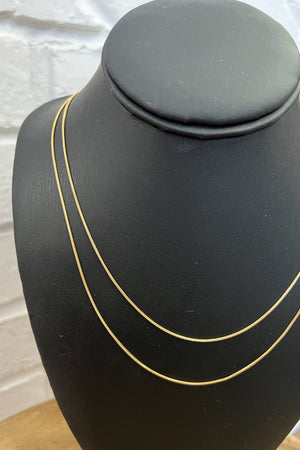 18K Avery Double Strand Gold Necklace