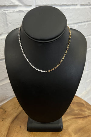 18K Diamond Chain Gold Necklace