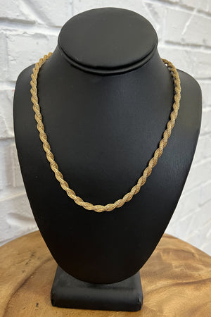 18K Lucy Twisted Gold Necklace