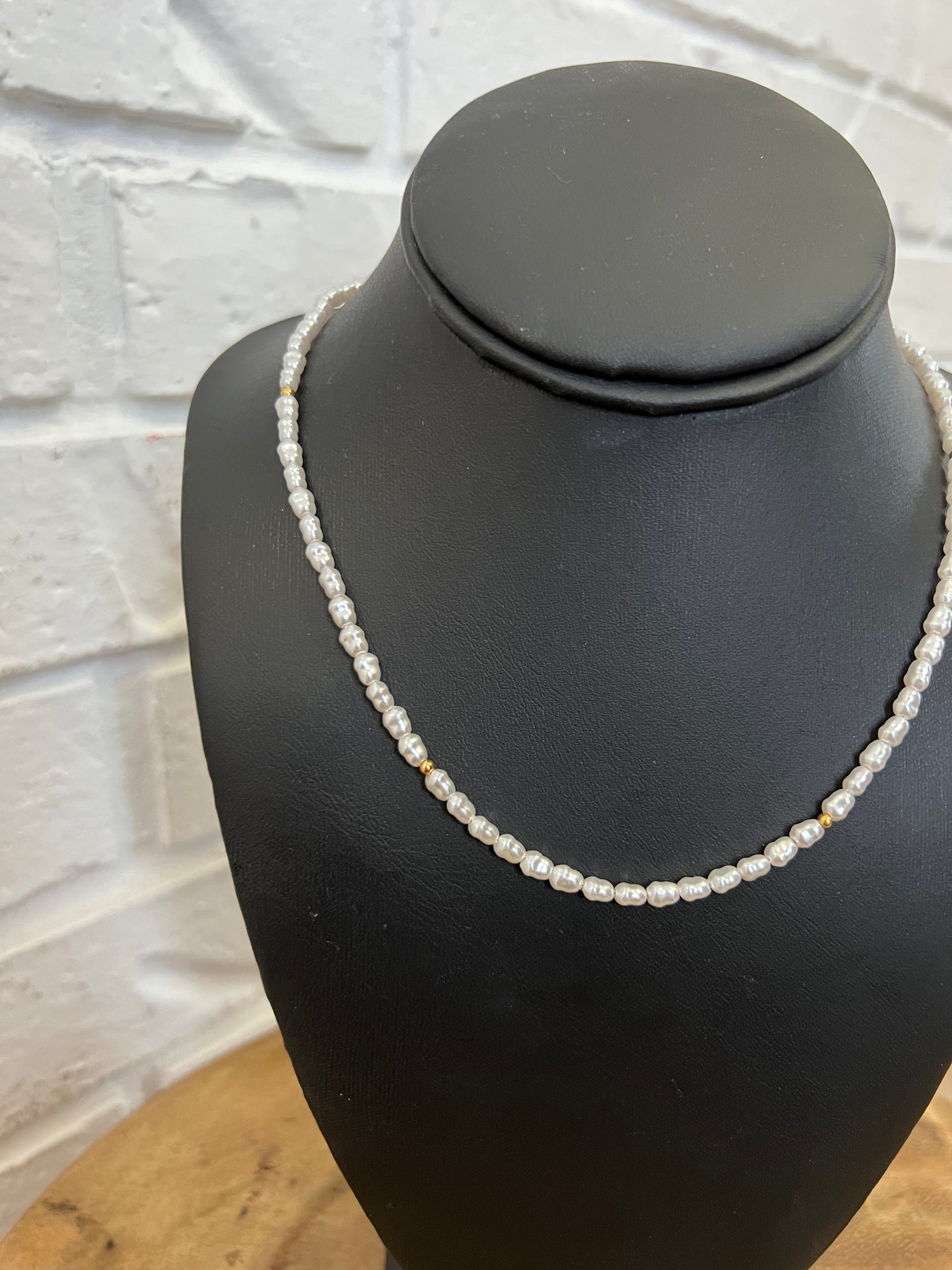 18K Kylie Pearl Embellished Necklace