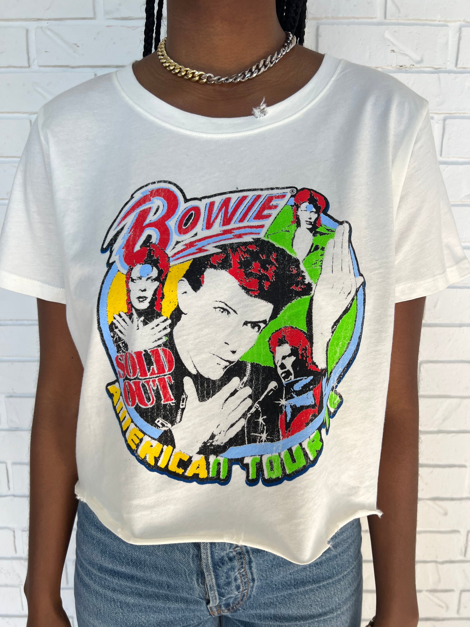 Bowie Faces Crop Tee