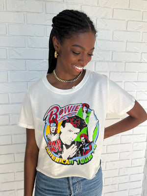 Bowie Faces Crop Tee