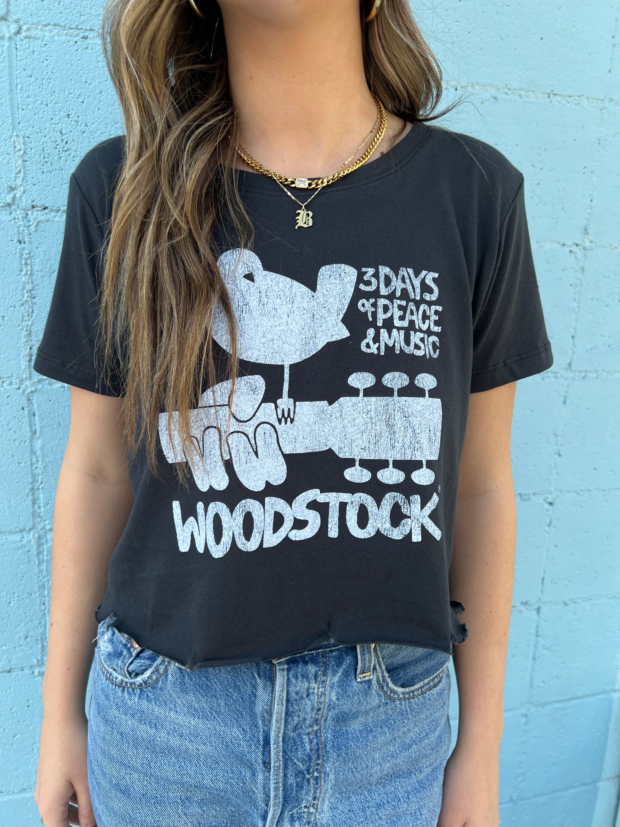 Woodstock Poster Crop Tee