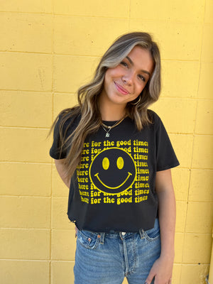 Here For The Good Times Crop Tee