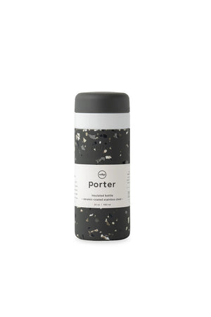 Porter Insulated Bottle - Charcoal Terrazzo - 16oz