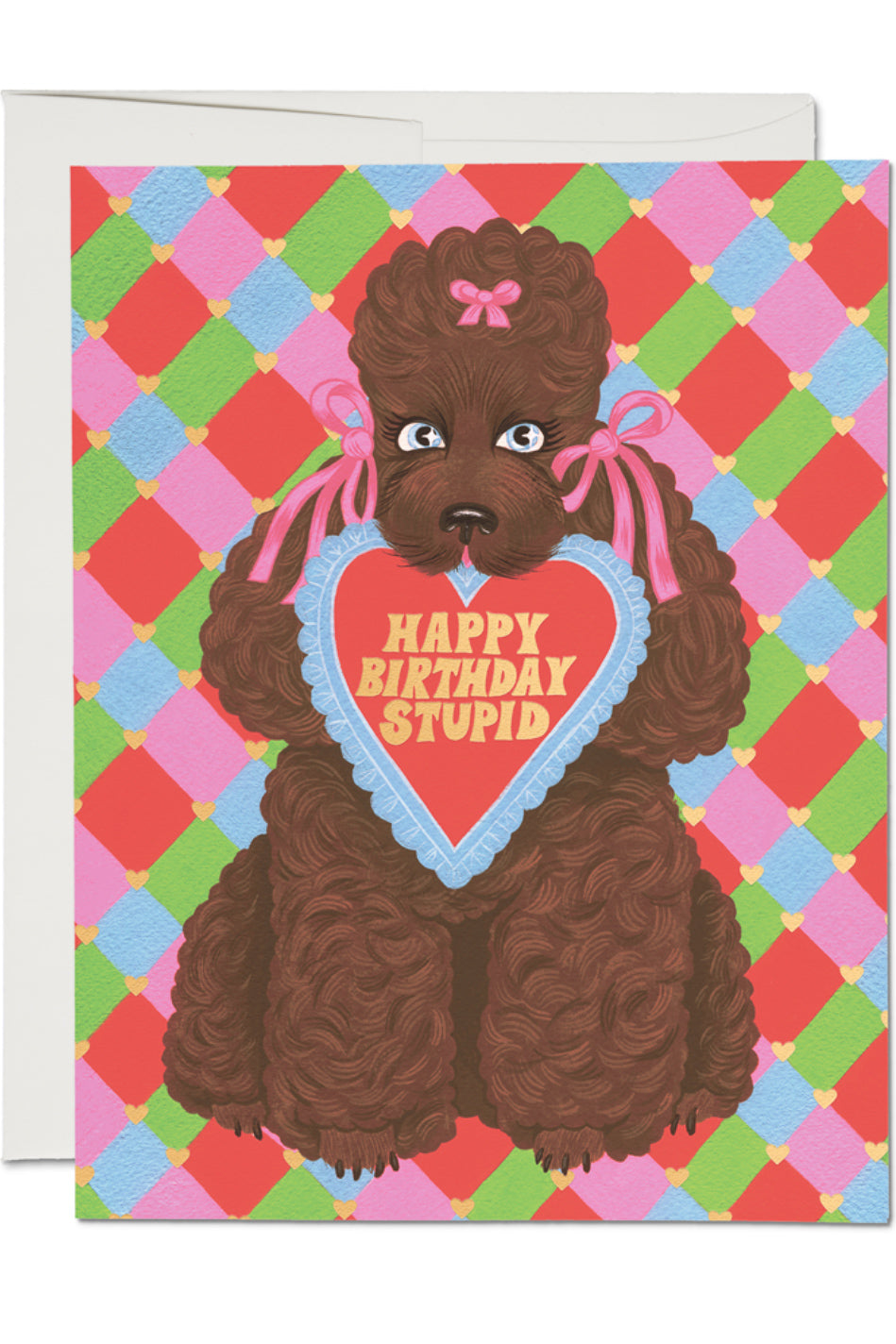 Red Cap Cards - Birthday Poodle