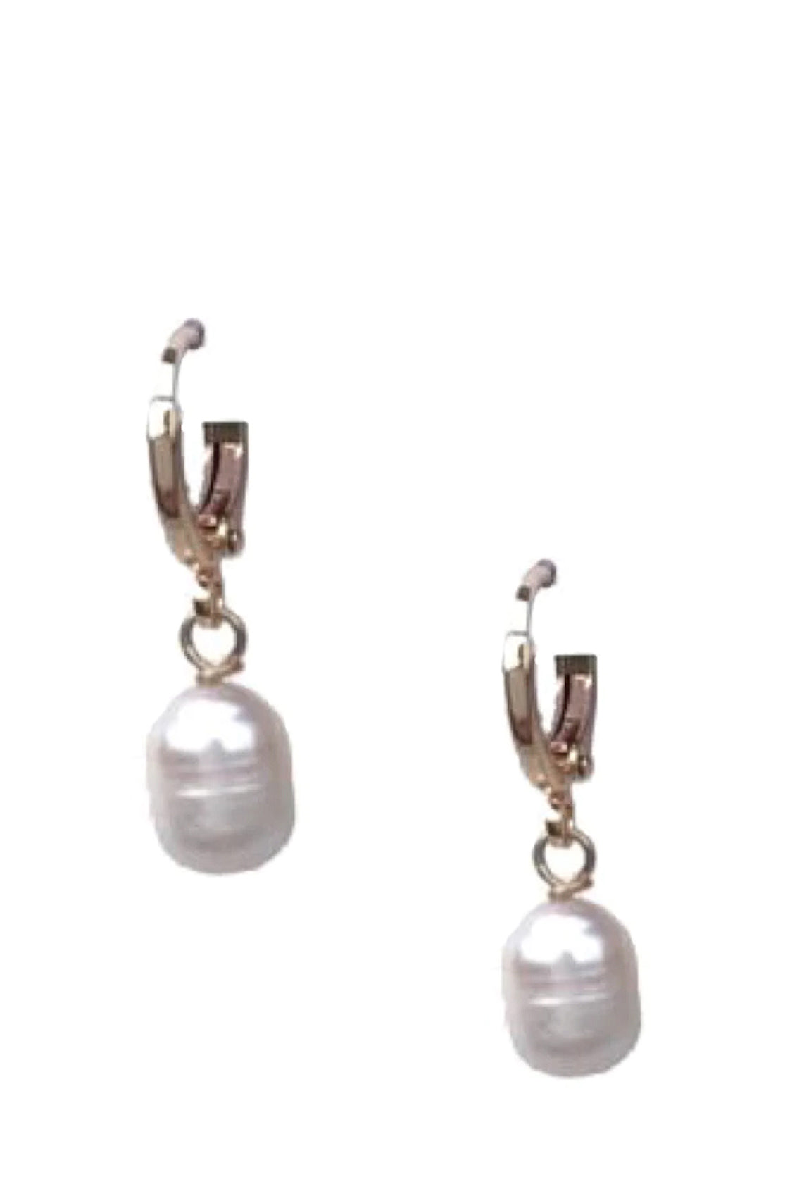 Farrah B Pearl Huggie Earrings