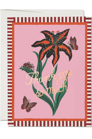 Red Cap Cards - Tiger Lily Thanks