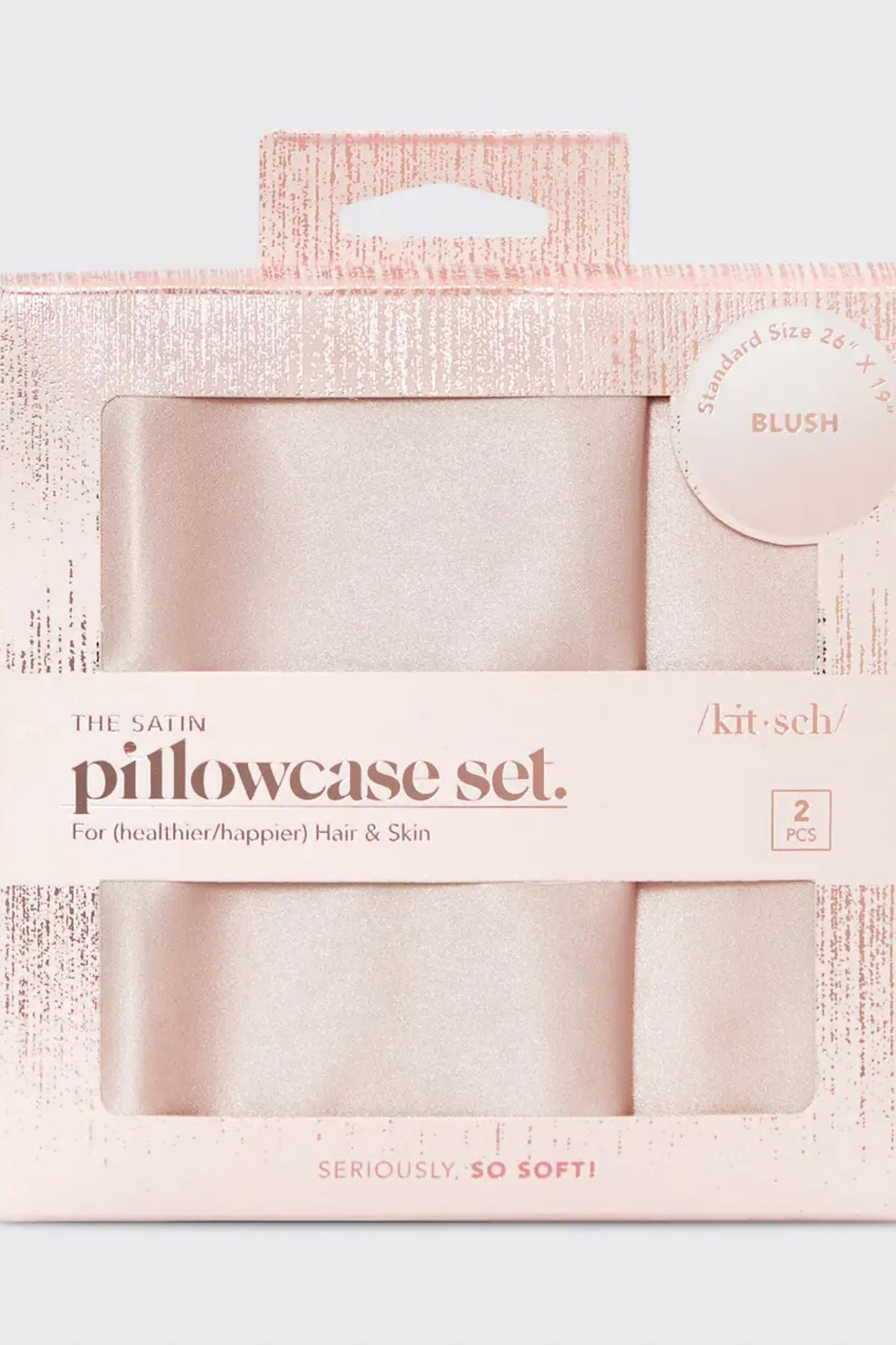 Holiday Satin Pillowcase - 2pc set - Blush
