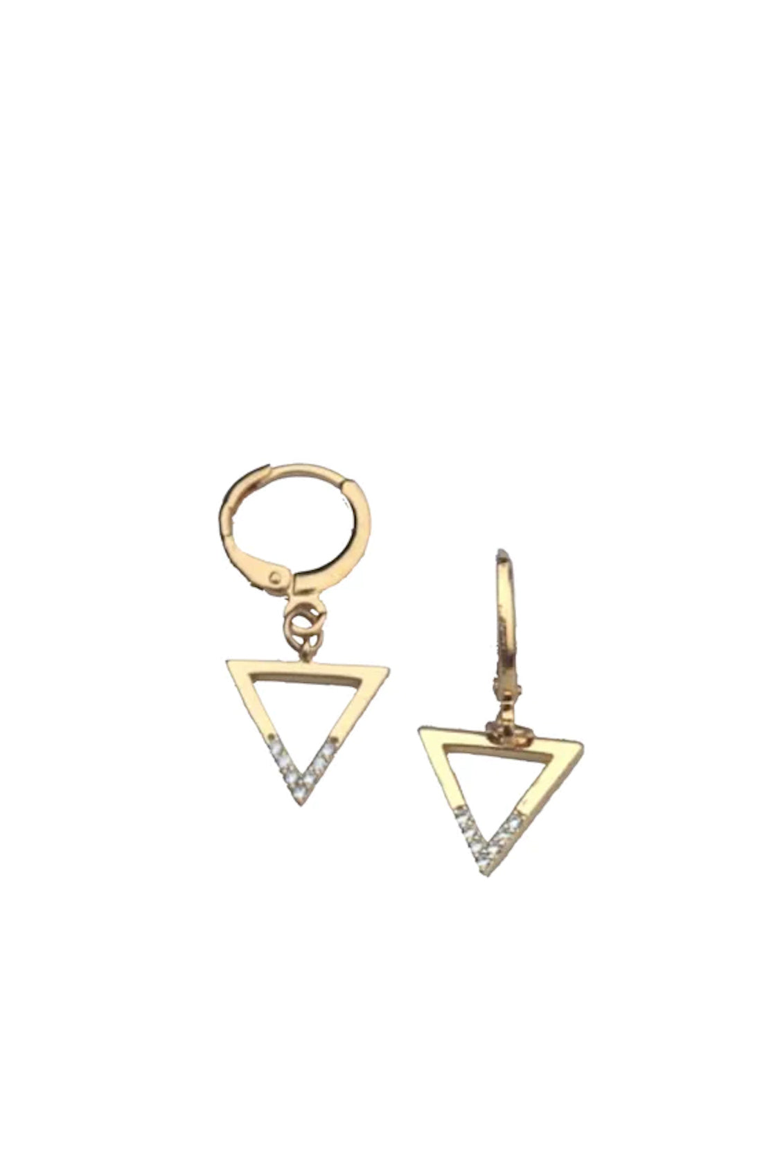 Farrah B Triangle Huggie Earrings