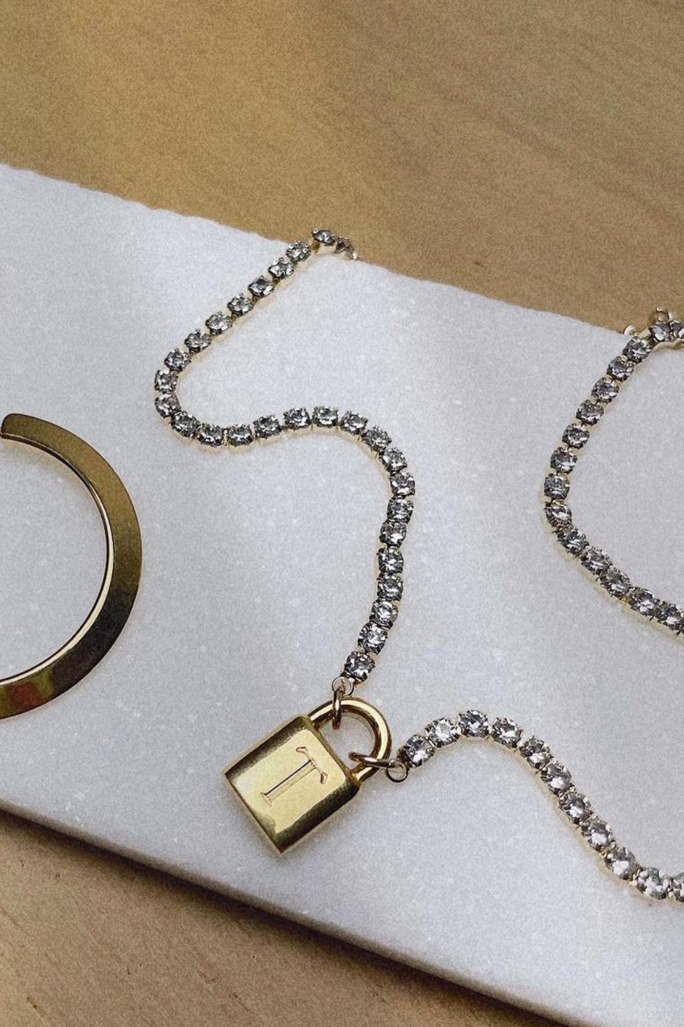 Secret Identity Initial Lock Necklace – Farrah B