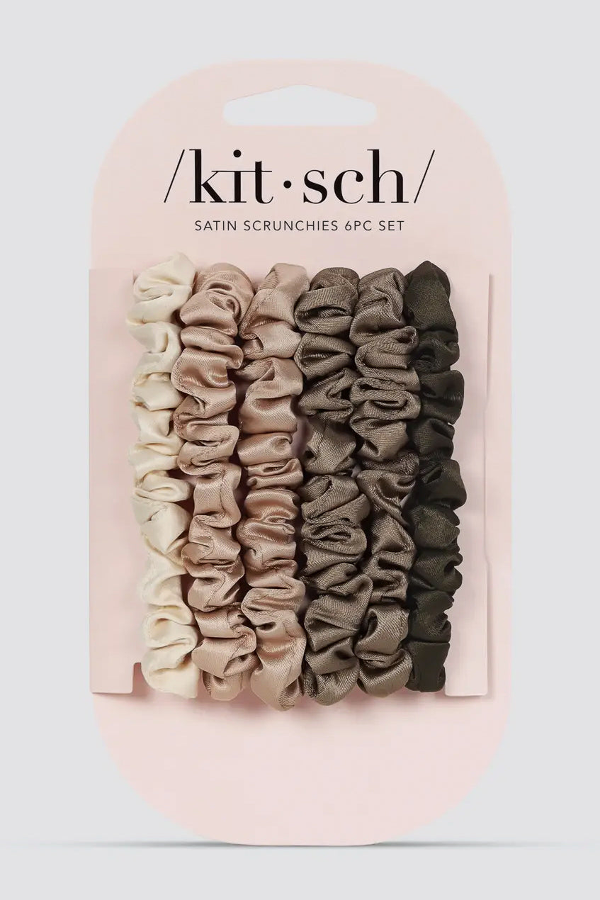 KITSCH - Ultra Petite Satin Scrunchies - Eucalyptus