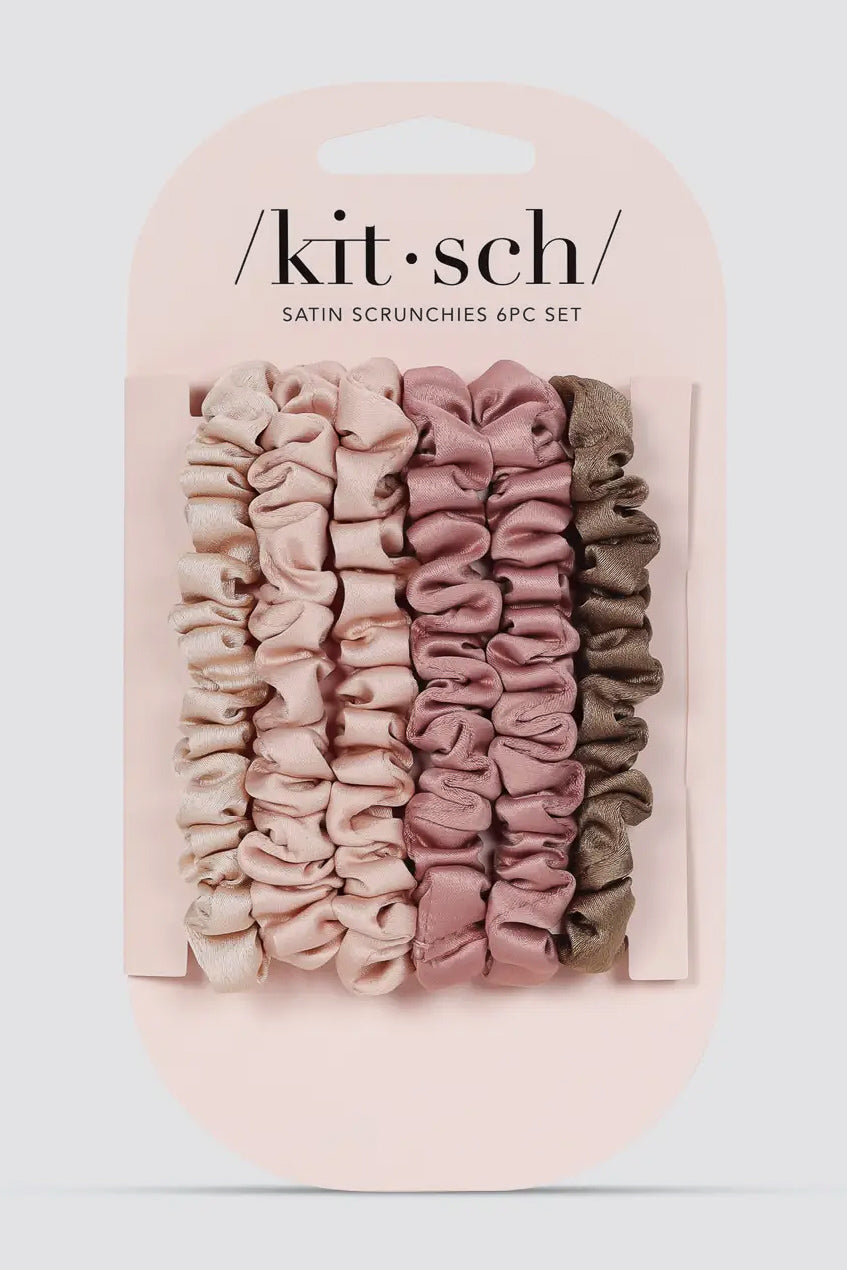 KITSCH - Ultra Petite Satin Scrunchies - Terracotta