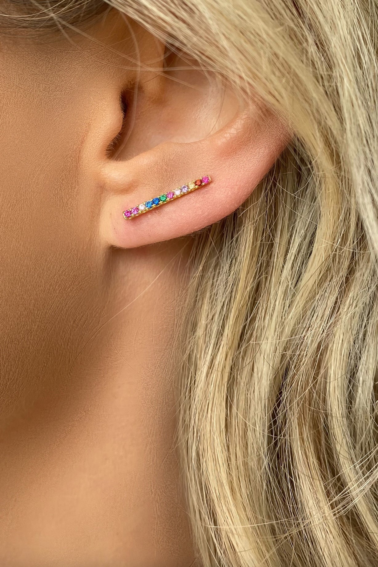 Rainbow deals climber earrings