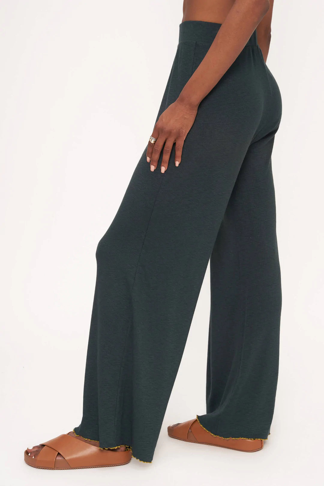 Camden Contrast Seamed Rib Pant
